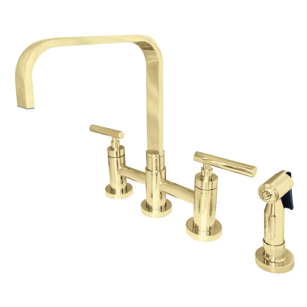 2-Handle Kitchen Faucet with Side Sprayer Polished Chrome X525