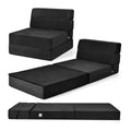 Black 3-in-1 Convertible Folding Chair Sofa Bed M71967