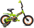 Green and Orange 12-inch Boy's Bicycle with Training Wheel A54074