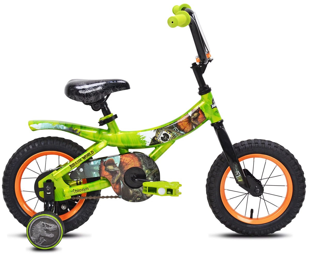 Green and Orange 12-inch Boy's Bicycle with Training Wheel A54074