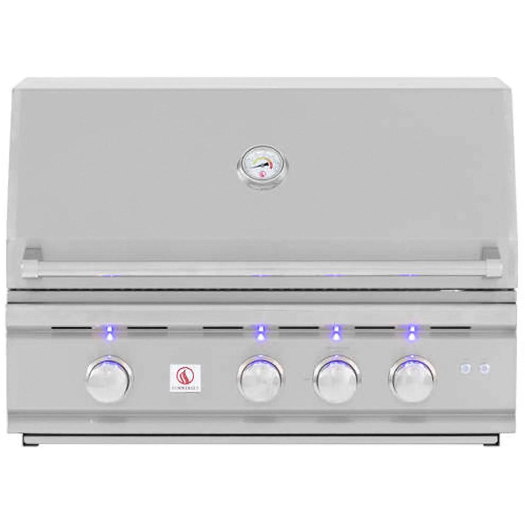 32-Inch 3-Burner Built-In Natural Gas Grill With Rotisserie A454890