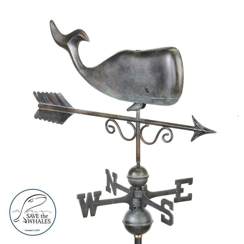 Pure Copper Save The Whales Weathervane A164