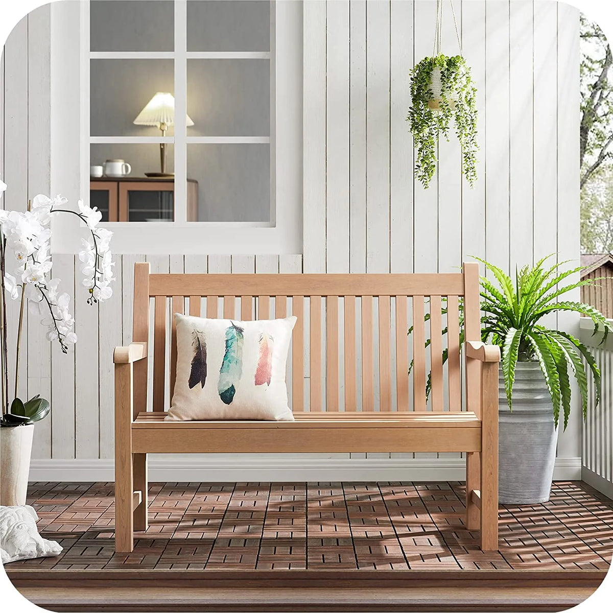 Blue 2-Person Poly Lumber Garden Bench H911740