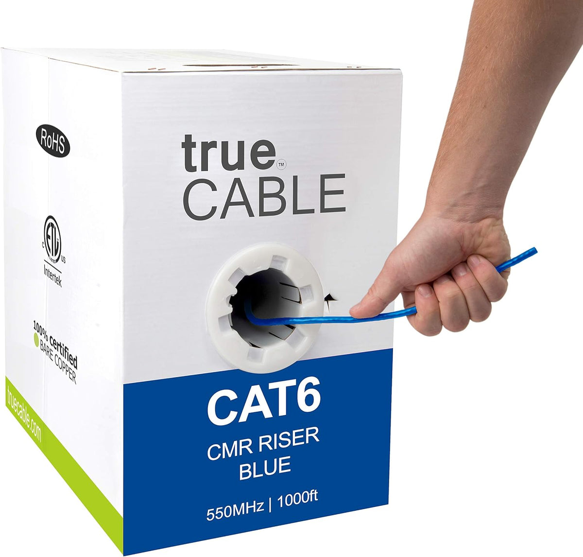 1000ft Gray 23AWG 4 Pair Solid Bare Copper Bulk Ethernet Cable L127