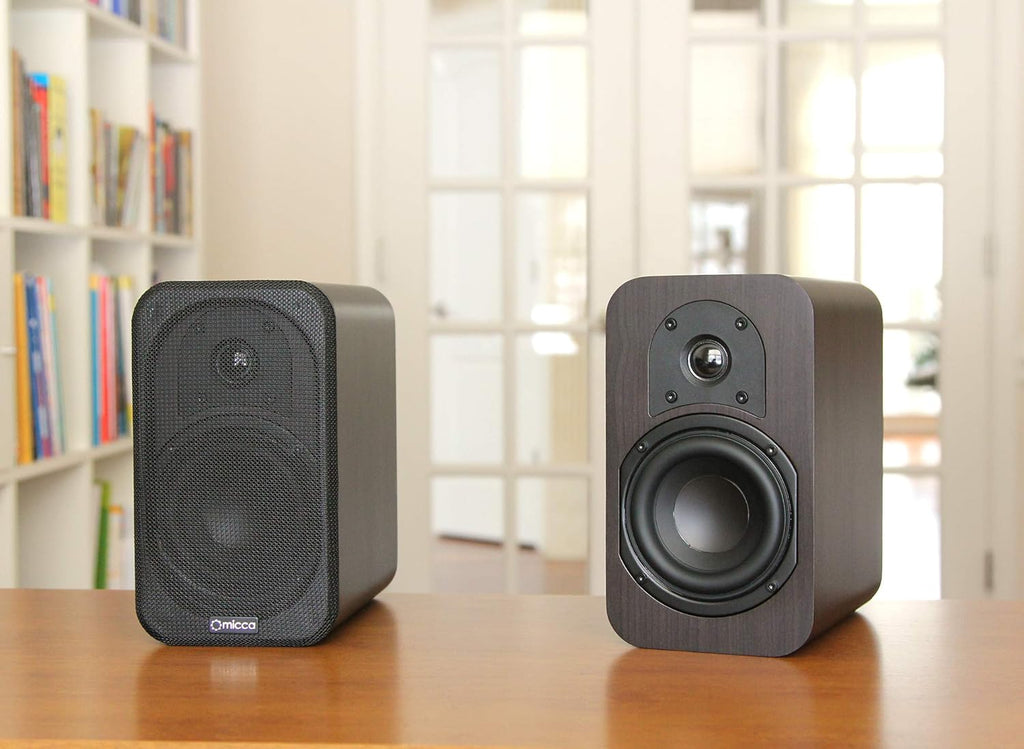 Dark Walnut Bookshelf Speaker with 4-Inch Woofer and Silk Tweeter V931768