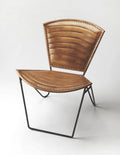 Iron & Leather Accent Chair S375119