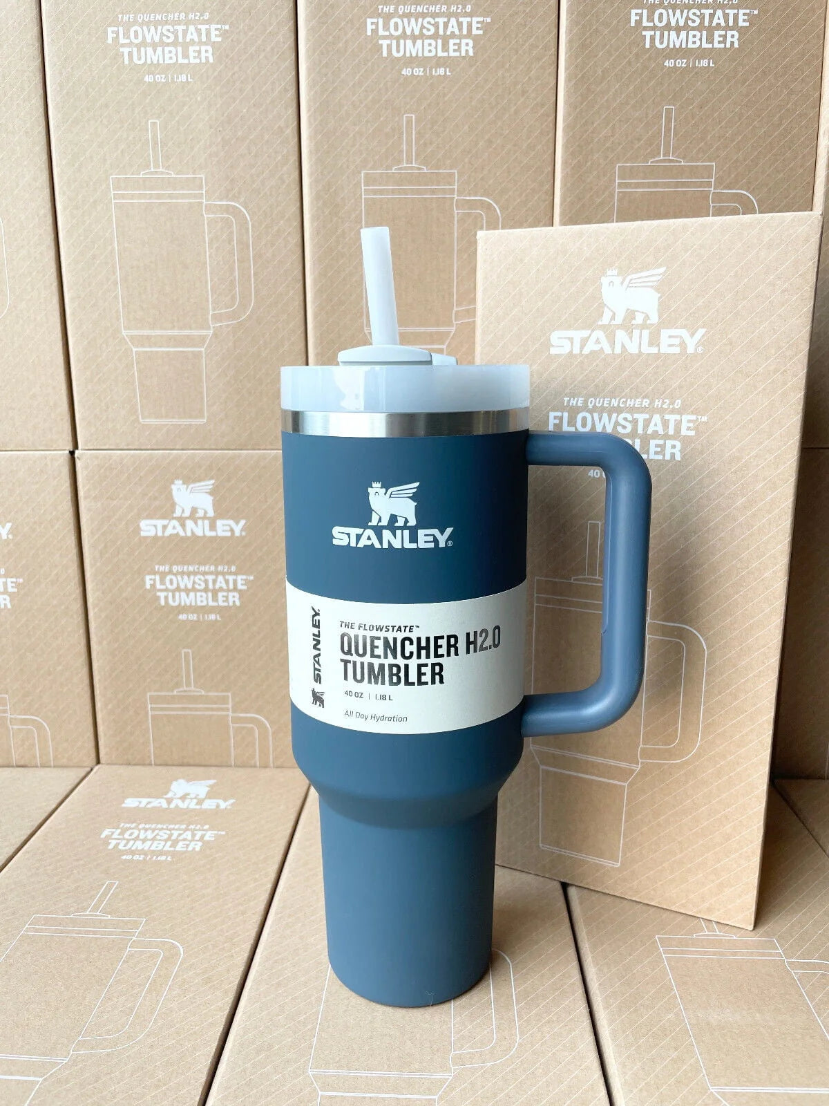 40oz Stainless Steel Tumbler Navy Blue E7433