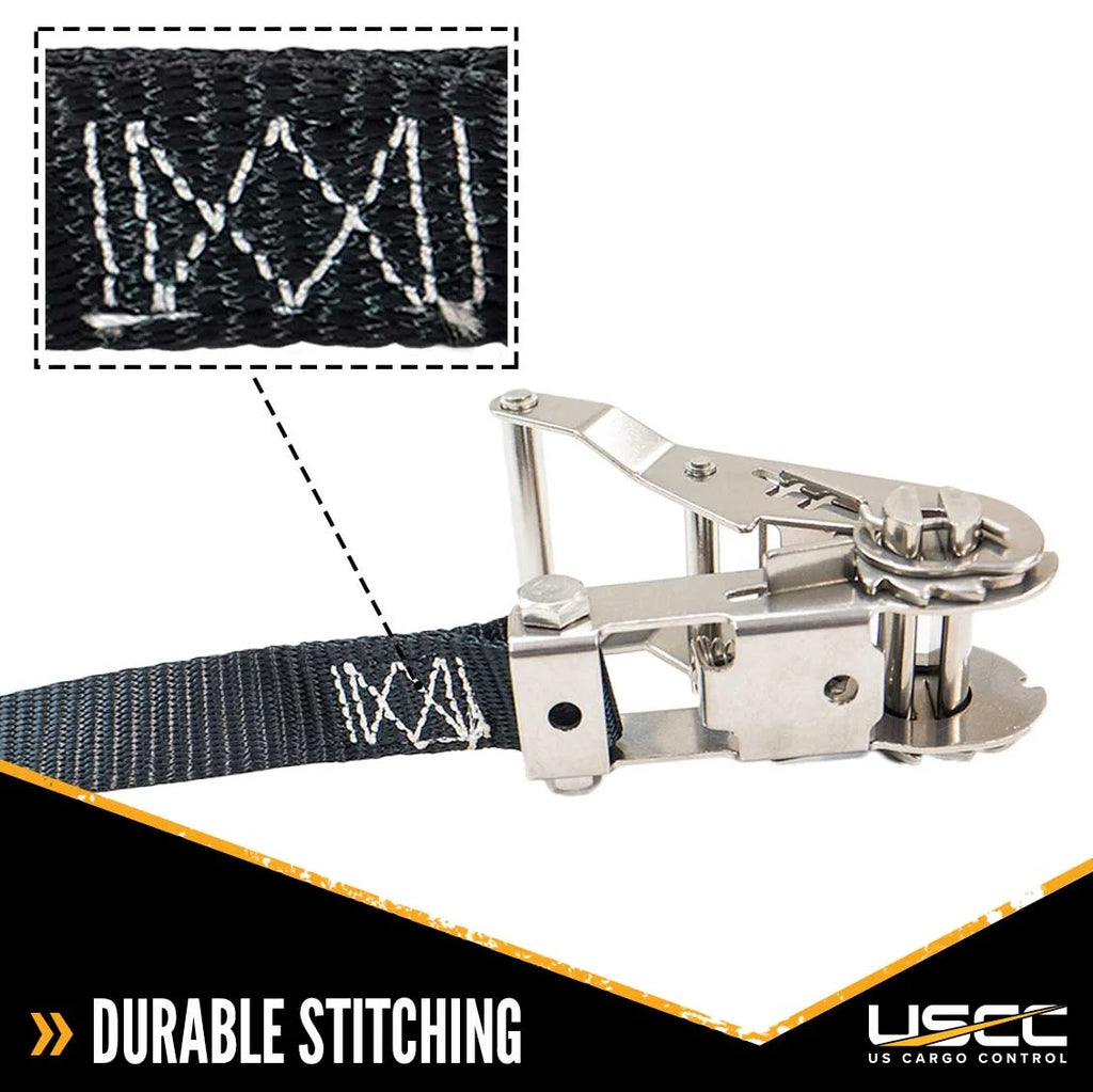 Black Stainless Steel Endless Ratchet Strap 4 Pack X839