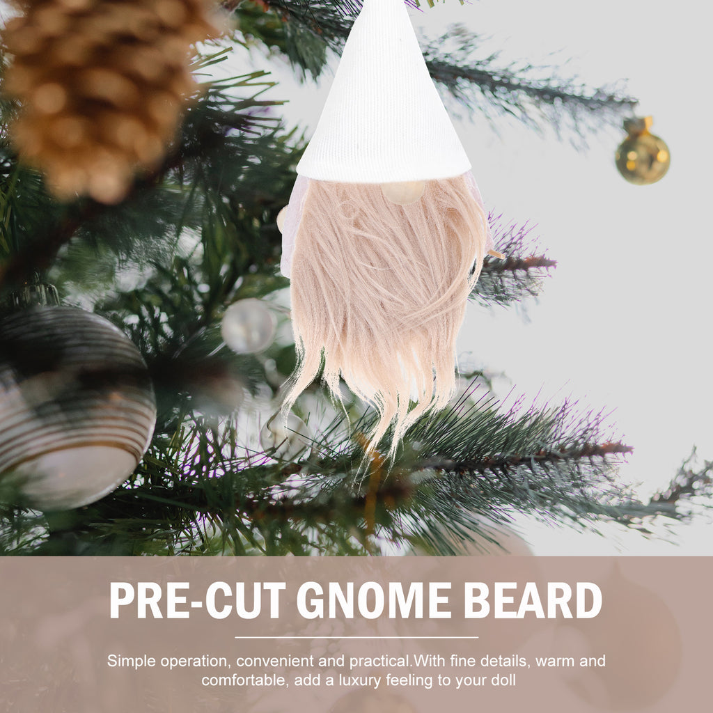 2 Sets Gnome Doll DIY Making Supplies with Faux Fur Fabric and Wooden Balls M4166