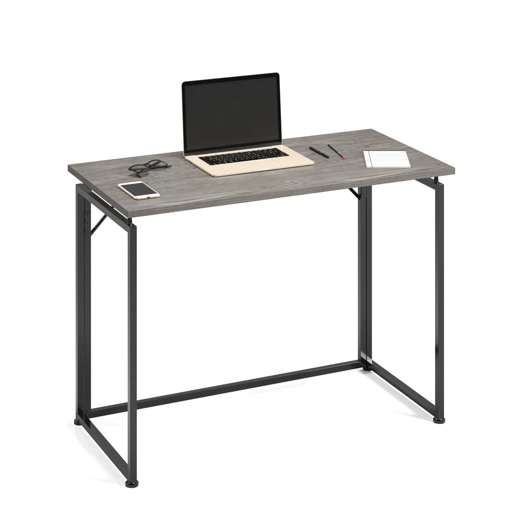 40" W Folding Computer Desk, Grey N97178