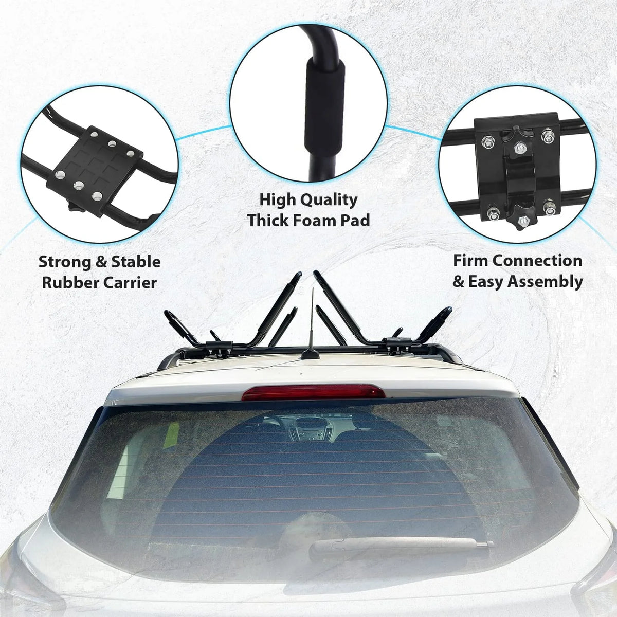 2 Pairs Universal Kayak Roof Rack Carrier D7534
