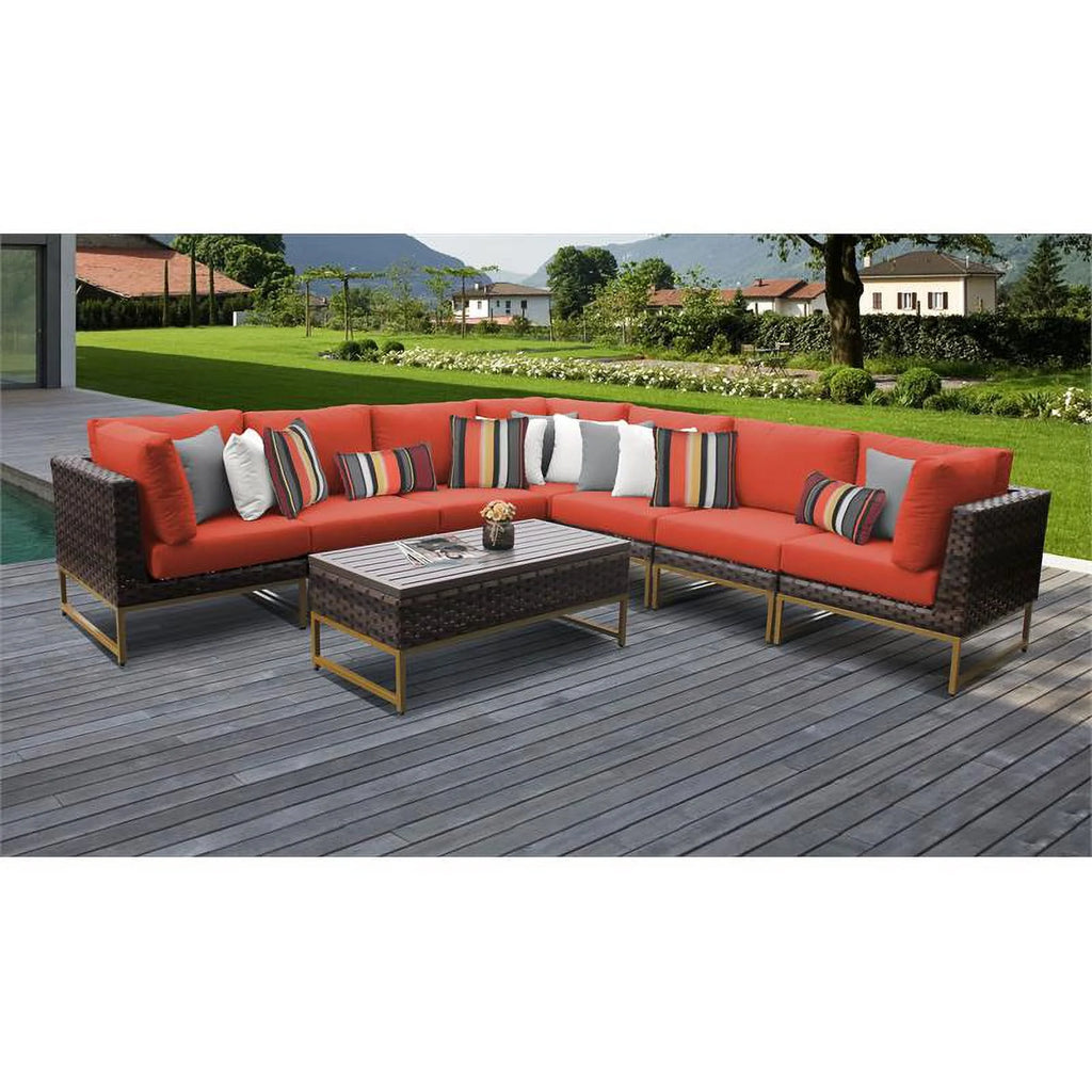 8 Piece Wicker Patio Furniture Set V5735