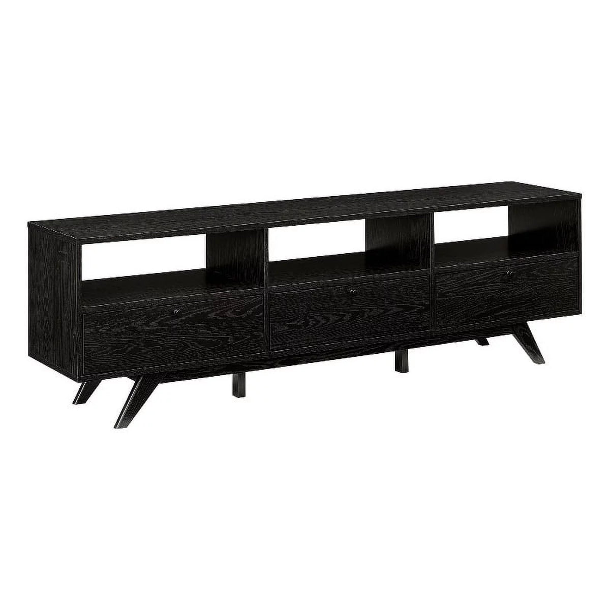 Black Wood TV Stand with Storage C93400