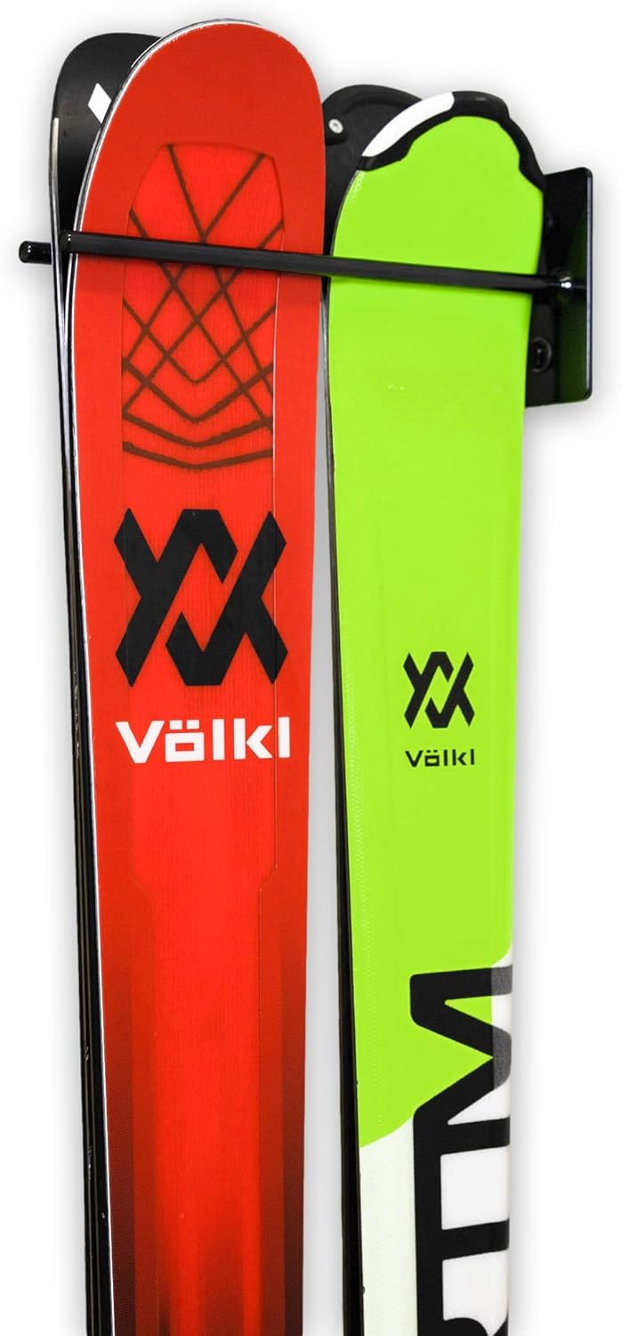 Ski Wall Storage Rack, Steel, Holds 8 Pairs, Pack of 2 L867693