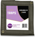 Olive Drab 10 by 12 Feet Waterproof Canvas Tarp with Rustproof Grommets X49155