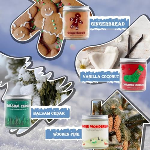 4 Pack Natural Soy Wax Christmas Candles R1397