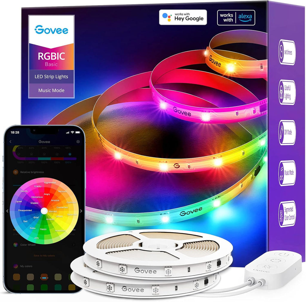 65.6ft RGBIC Smart WiFi LED Light Strip Pack of 2 U140