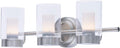 22 Inch 3 Lamp LED Glass Bathroom Vanity Light, 23W, 3000K, Brushed Nickel Finish R5261