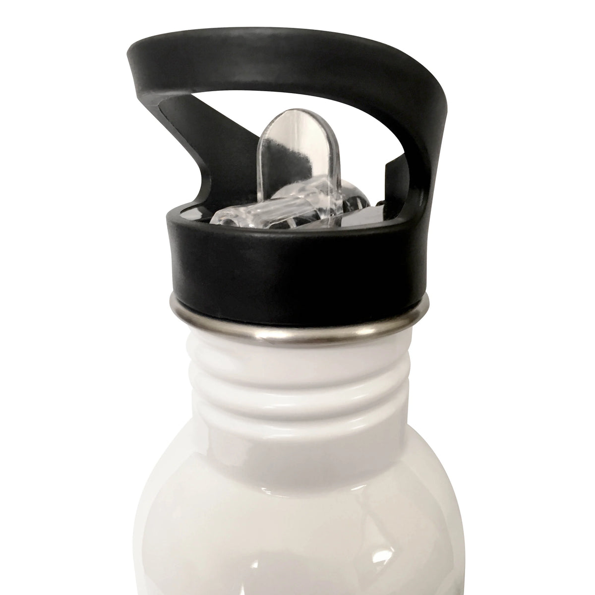 Blue and White Straw Water Bottle, 21-ounce M82084