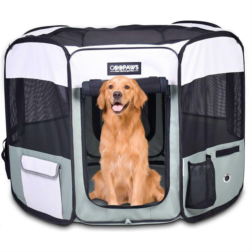 Portable Dog Exercise Pet Soft-Side Playpen H4846