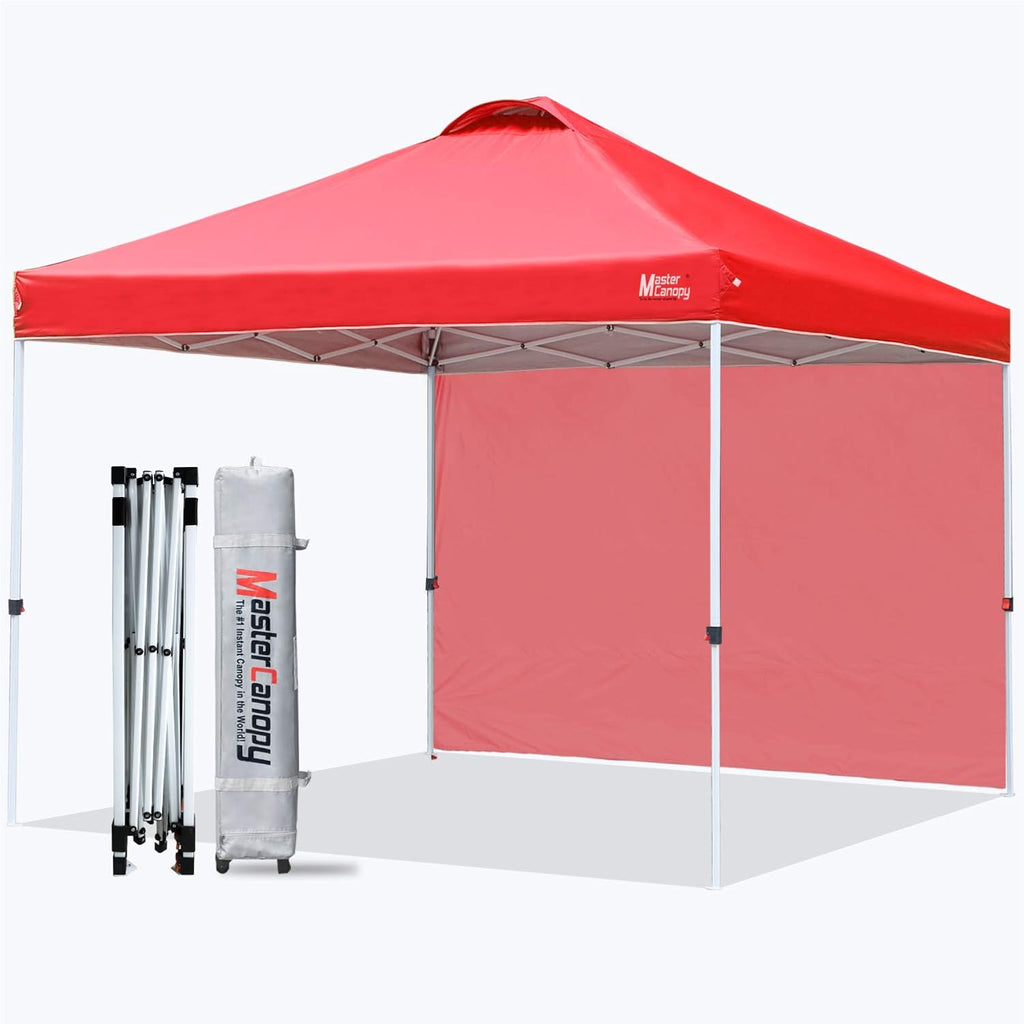 Pop Up Canopy Tent with 1 Sidewall (10'x10', Black) Z713