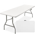 White 8ft Plastic Folding Table with Handle O33119