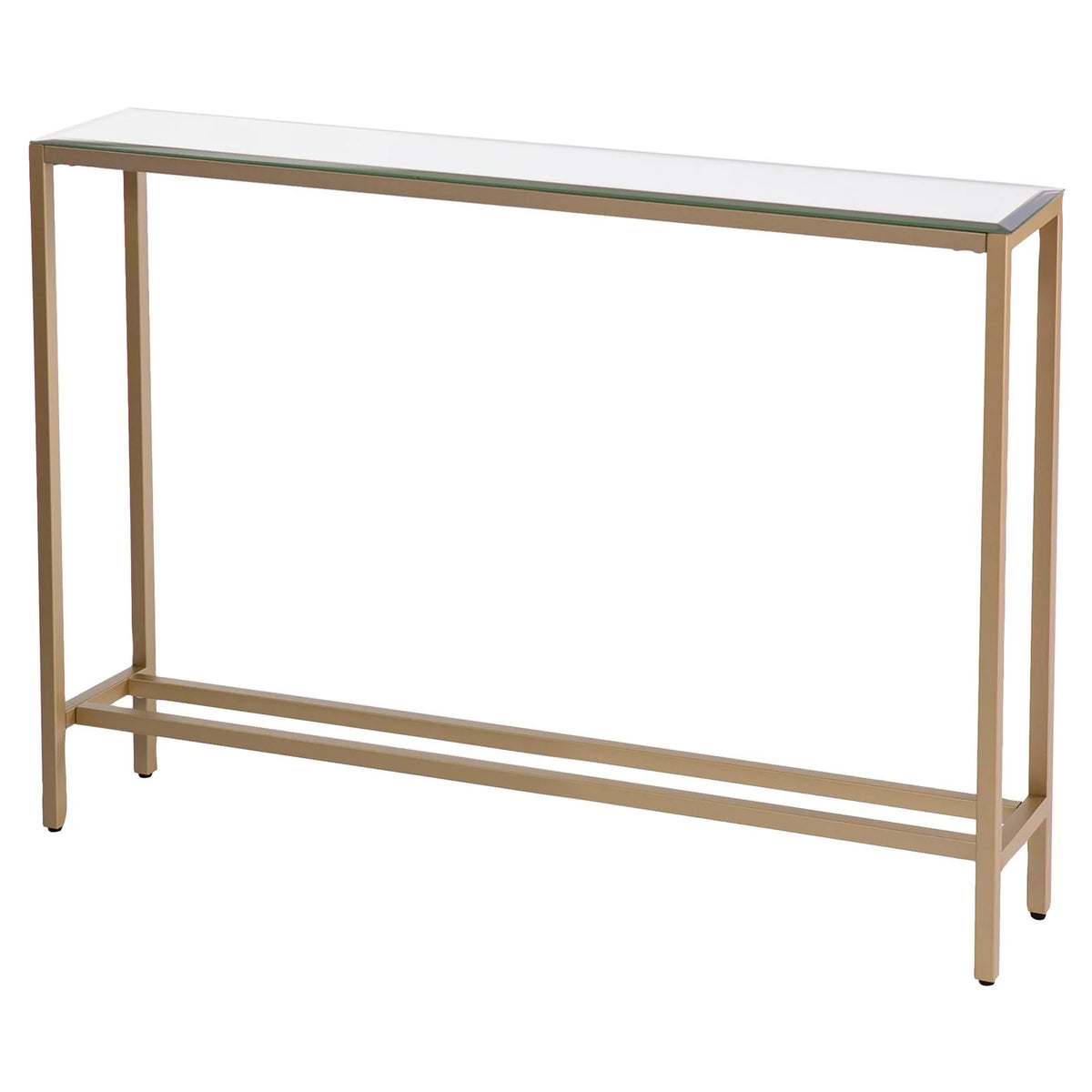 Gold Narrow Mirror Top Console Table S497
