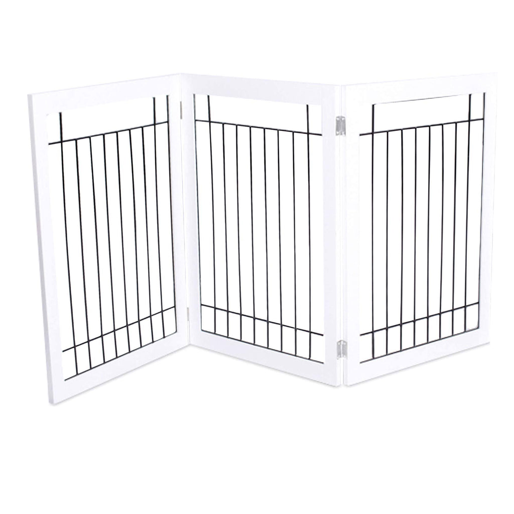Traditional Wire Dog Gate - 3 Panel - 30 inch Tall B61419