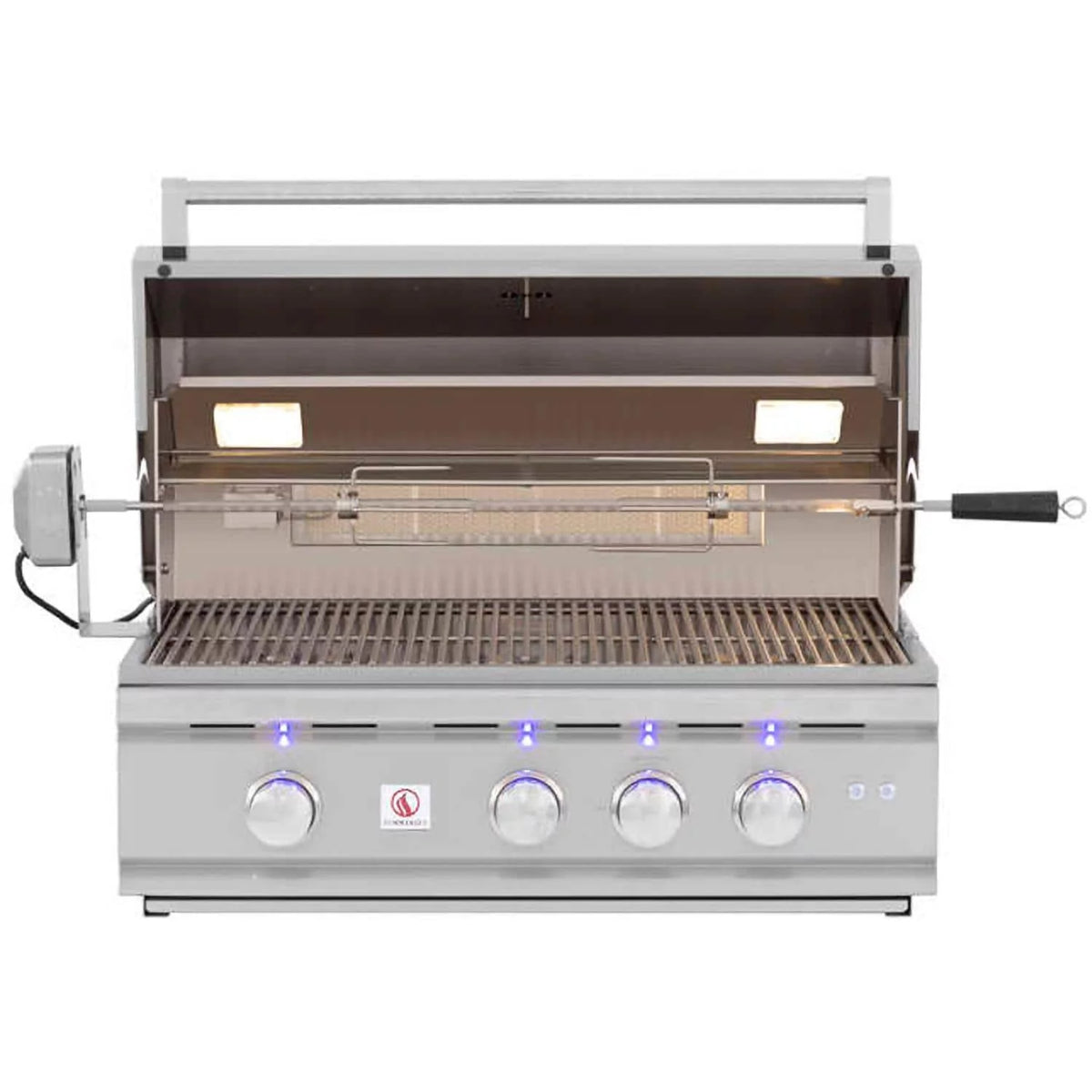32-Inch 3-Burner Built-In Natural Gas Grill With Rotisserie A454890