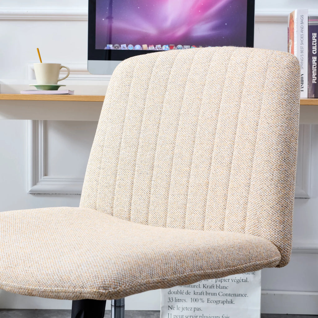 Adjustable Swivel Home Office Computer Chair with Cushion & Black Foot I1101
