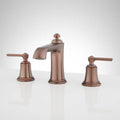 Oil Rubbed Bronze Widespread Bathroom Faucet with Pop-Up Drain Assembly O78324