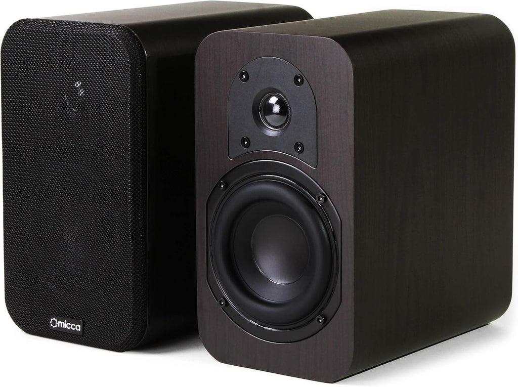 Dark Walnut Bookshelf Speaker with 4-Inch Woofer and Silk Tweeter V931768