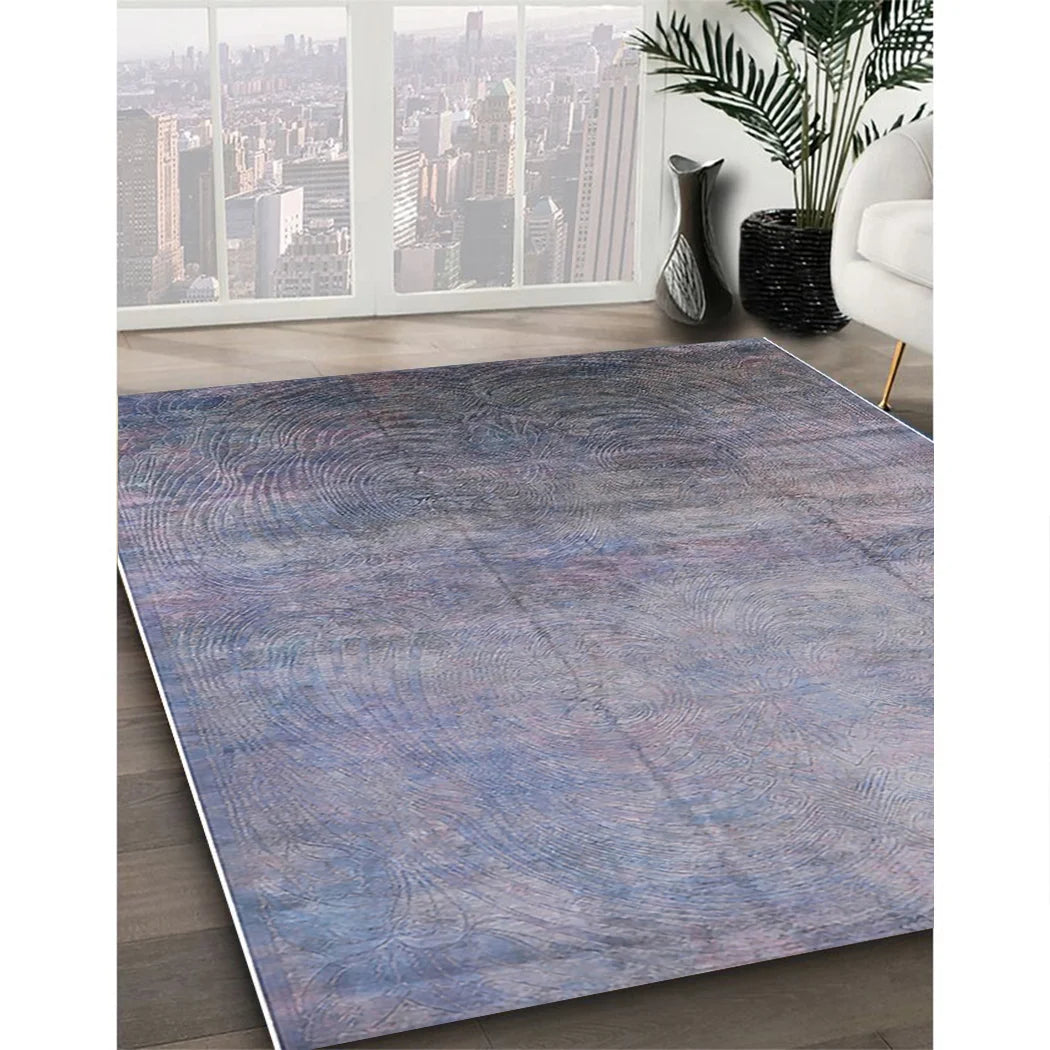 Blue Gray Rectangle Area Rug O48996