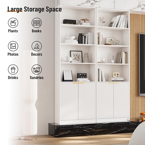72" Tall 7 Tier Bookcase with Doors C504755