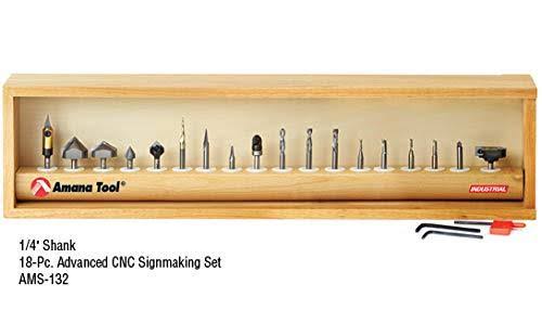 18-Pc CNC Router Bit Collection, 1/4 Shank R53343