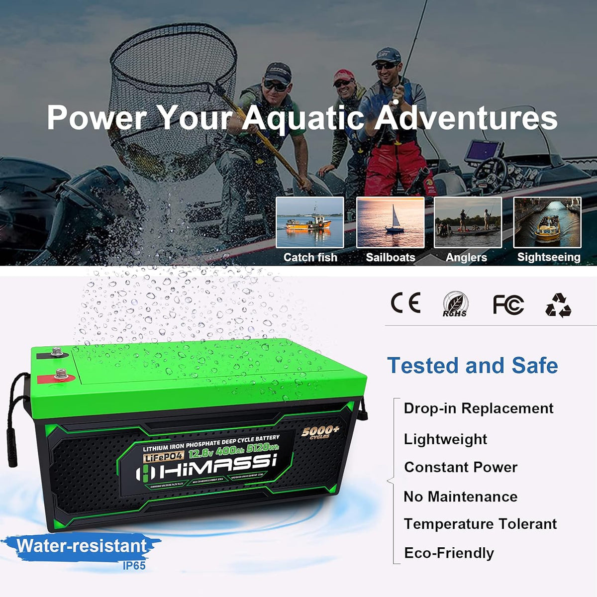 12V 400Ah Lithium Battery with 250A BMS O217617