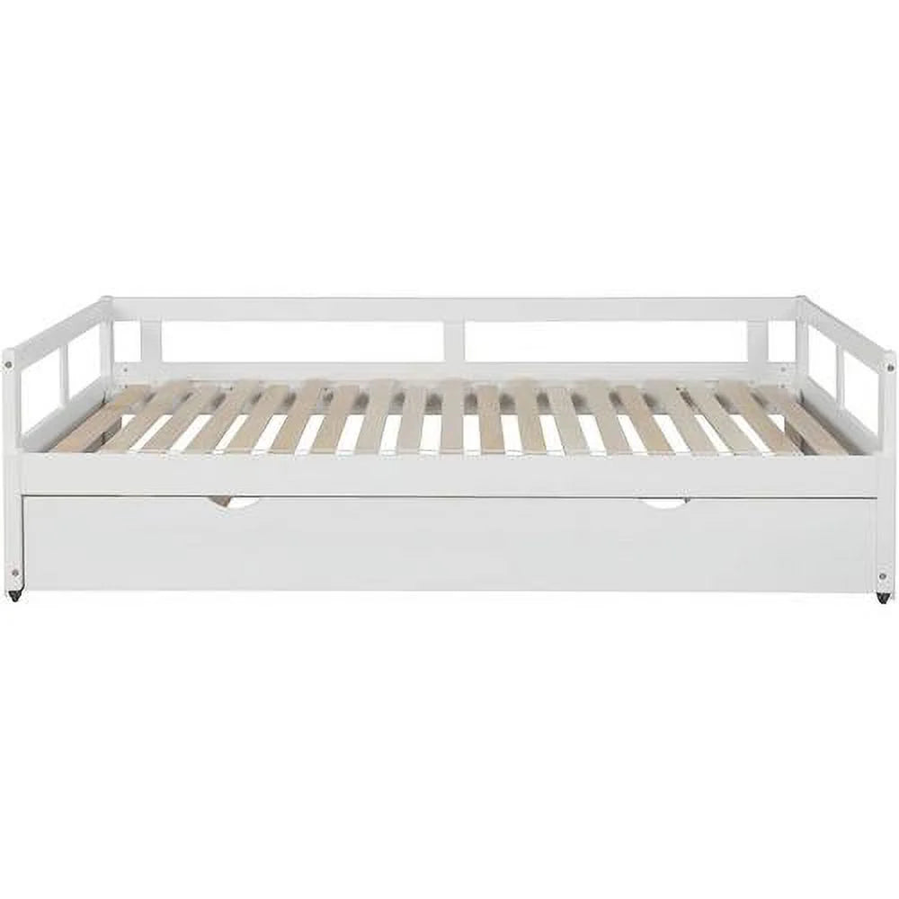 White Wood Extendable Daybed L2120