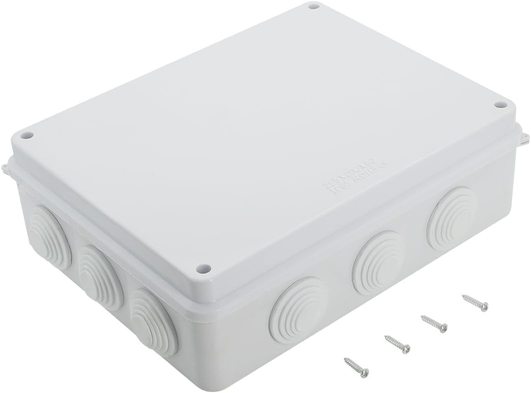 ABS Plastic IP65 Junction Box White 10 x 7.9 x 3.1 inch Pack of 2 V29784
