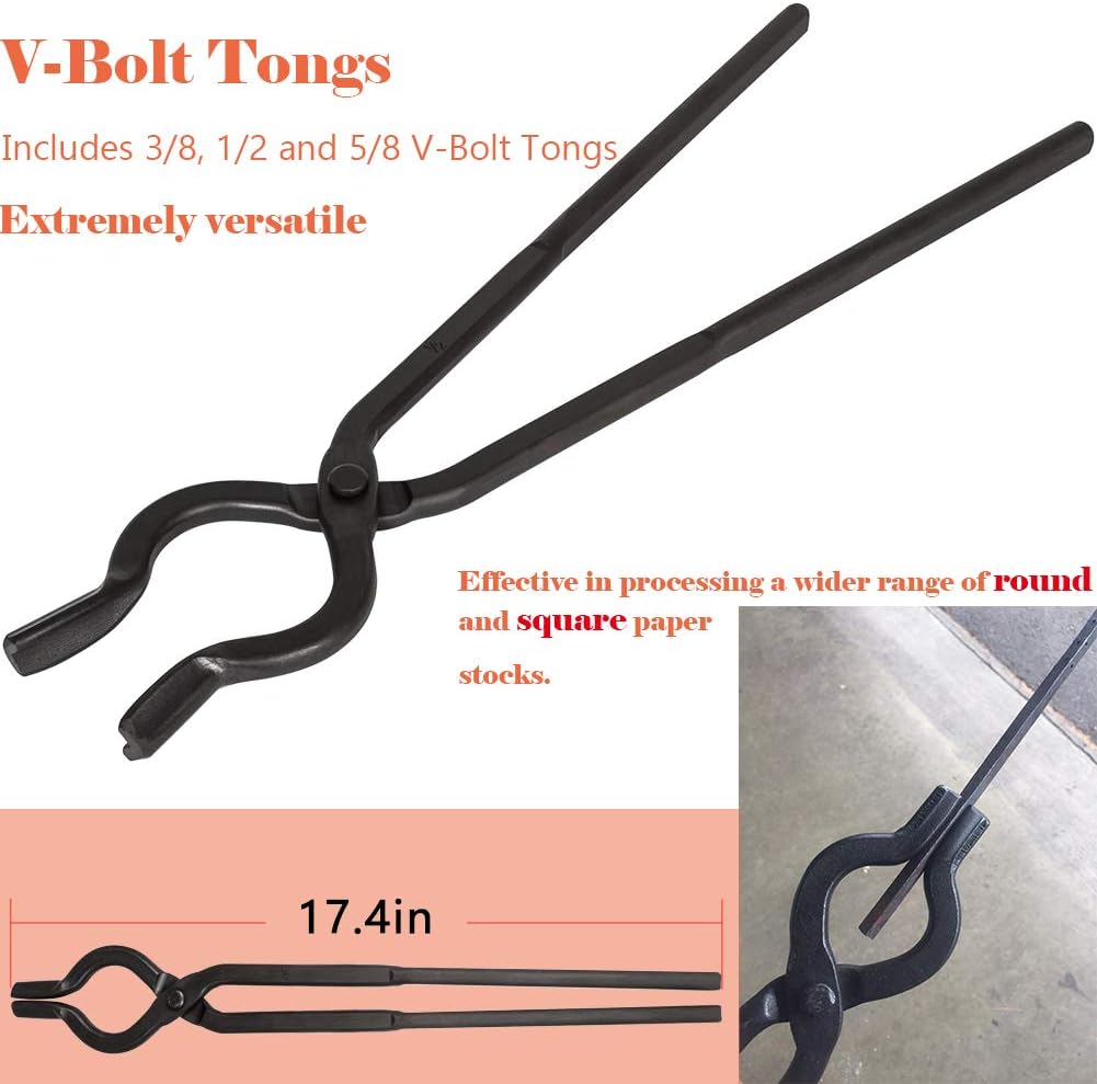 Blacksmith Forge Tong Tools Set 6 Piece T4238