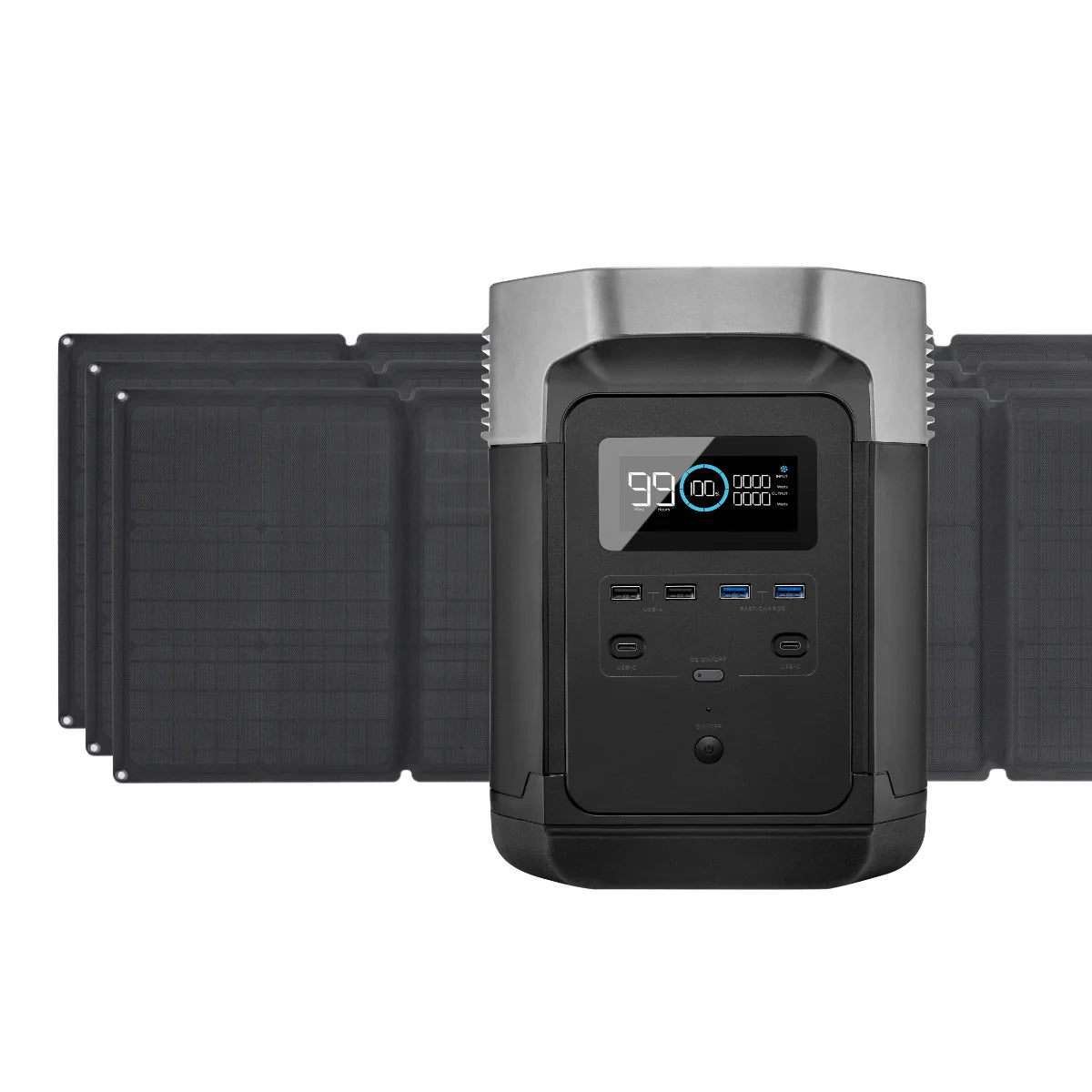 Portable Power Station and 3 x Portable Solar Panel R813