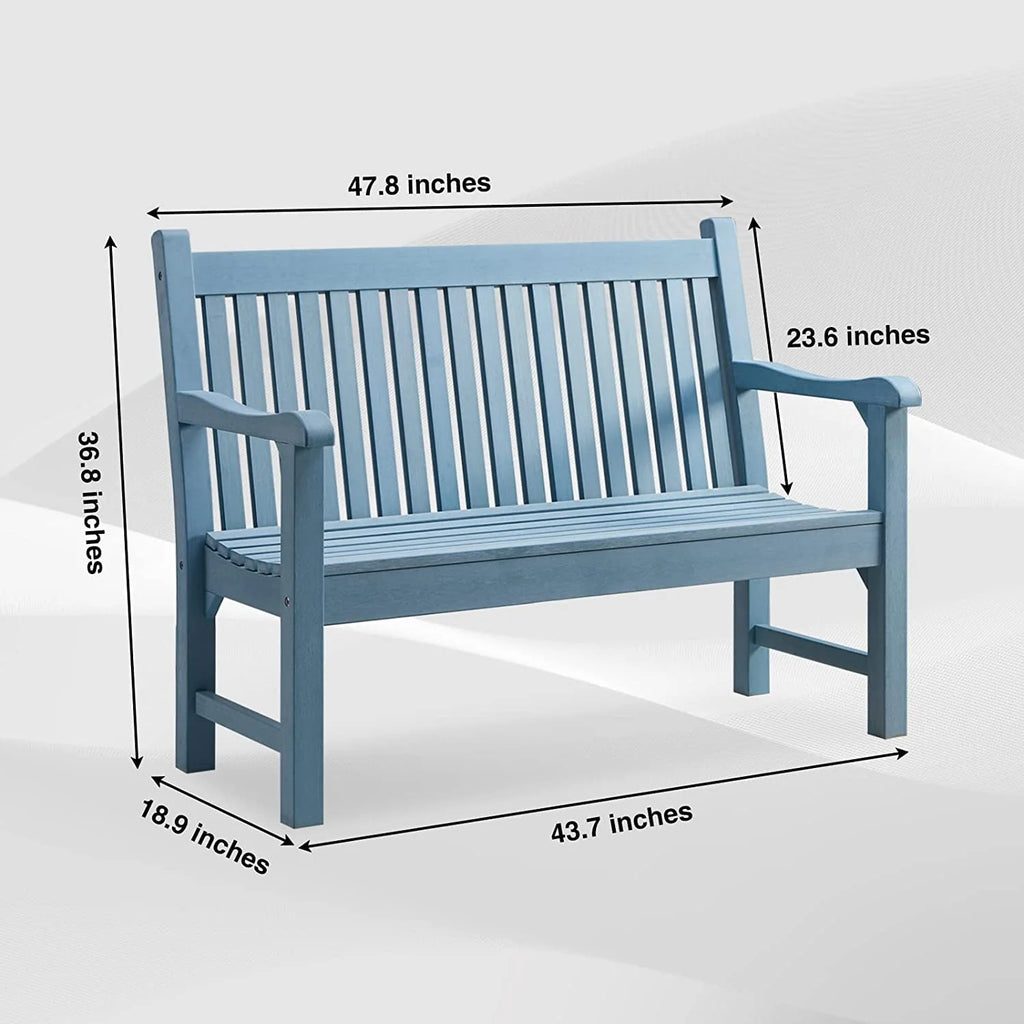 Blue 2-Person Poly Lumber Garden Bench H911740