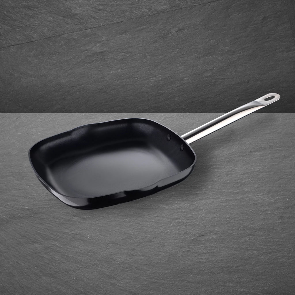 11" Black Cast Aluminum Non Stick Grill Pan W6033