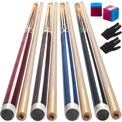 4 Pcs 58 Inch Canadian Maple Wood Pool Cue Stick K985100