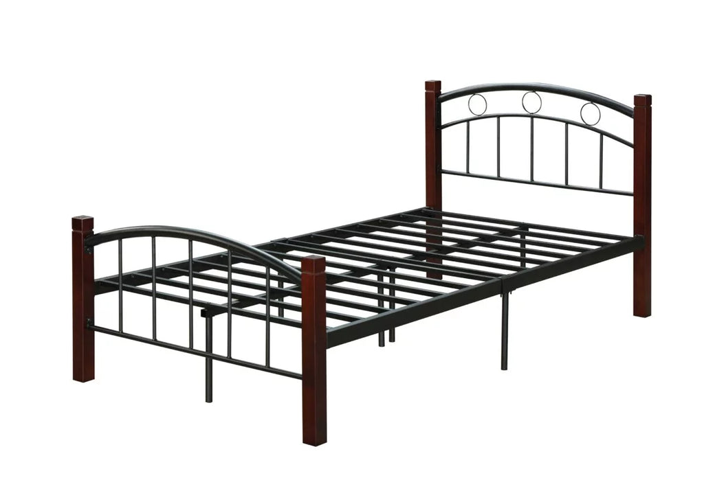 Metal Platform Bed with Headboard and Footboard Full Size J71277