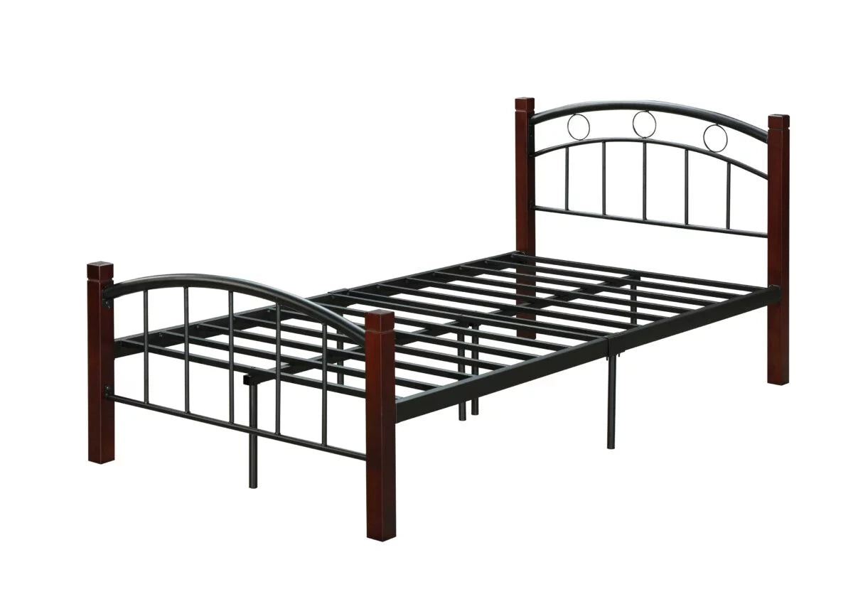 Metal Platform Bed with Headboard and Footboard Full Size J71277