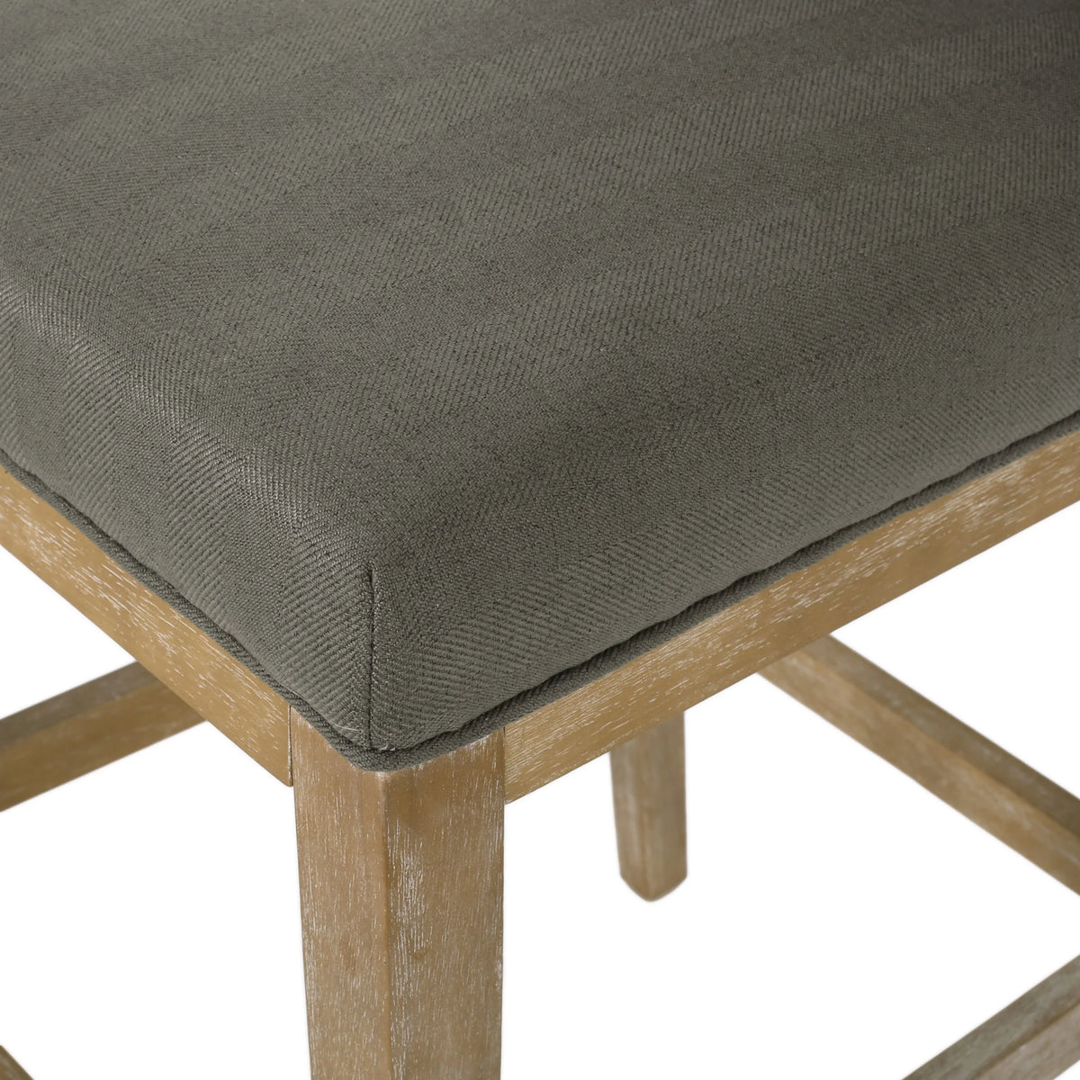 Fabric Upholstered 27 Inch Counter Stools, Set of 2 H3101
