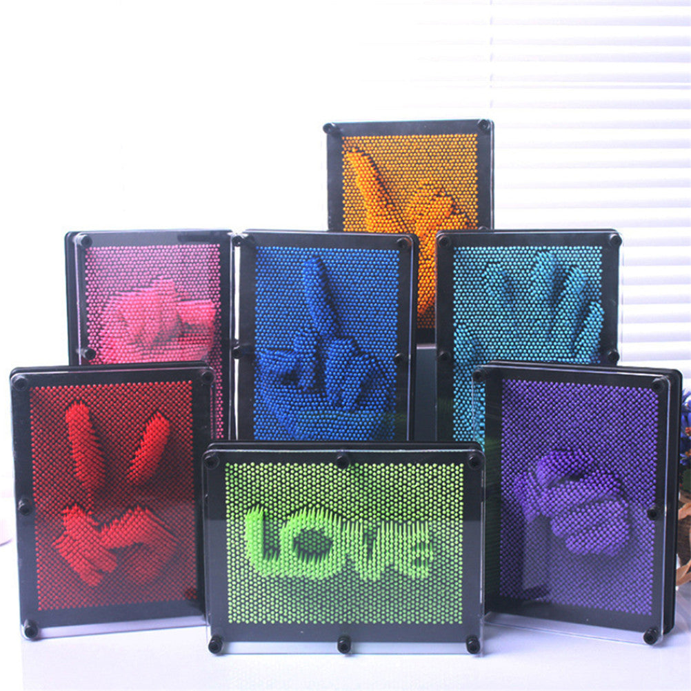 3D Pin Art Sculpture Hand Model Board Desktop Toy N83901