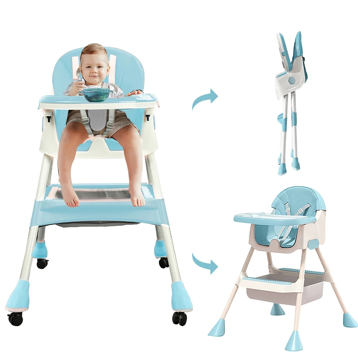 4-in-1 Baby High Chair Dark Blue U708187