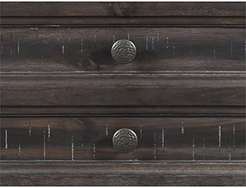 Solid Acasia Wood Nightstand in Smokey Gray Oak C4263