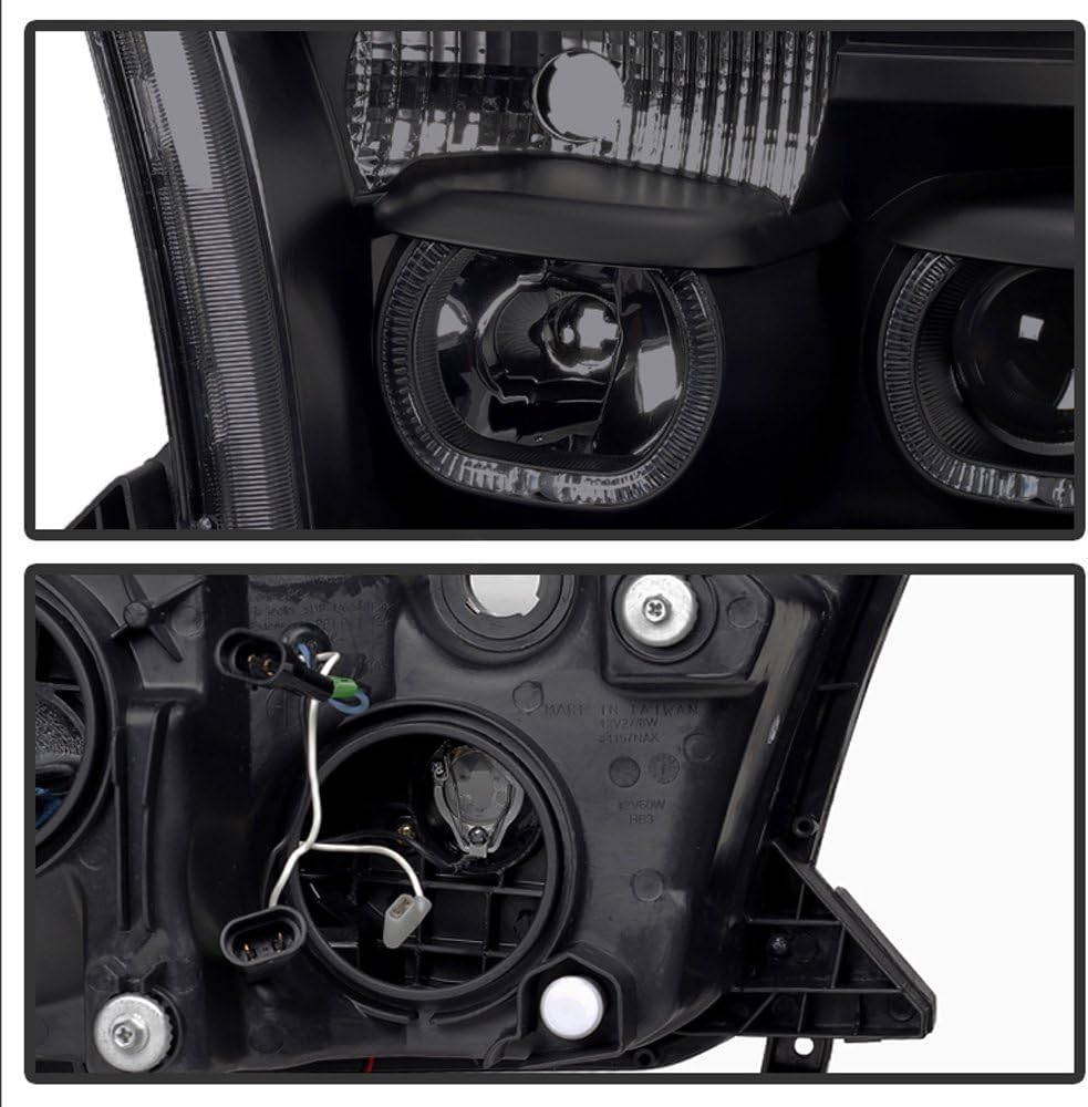 Black Smoked LED Projector Headlights Headlamps K63160